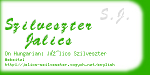 szilveszter jalics business card